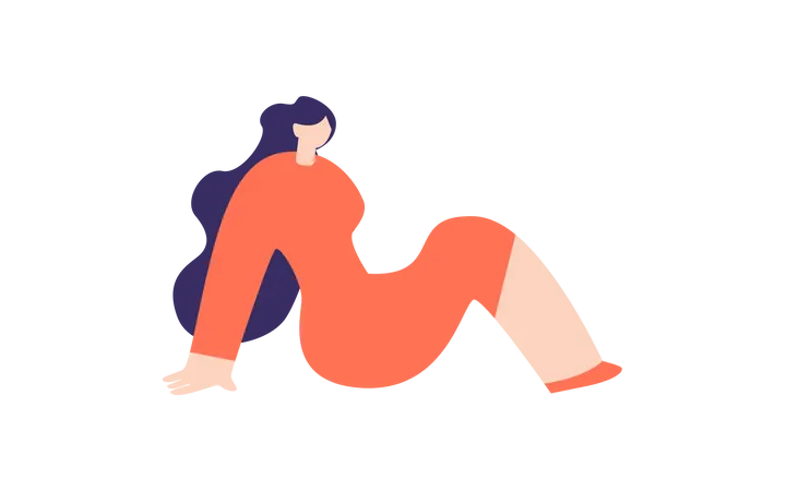 Femme relaxante  Illustration