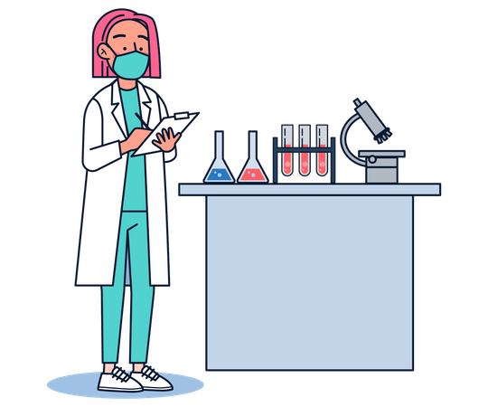 Femme scientifique  Illustration