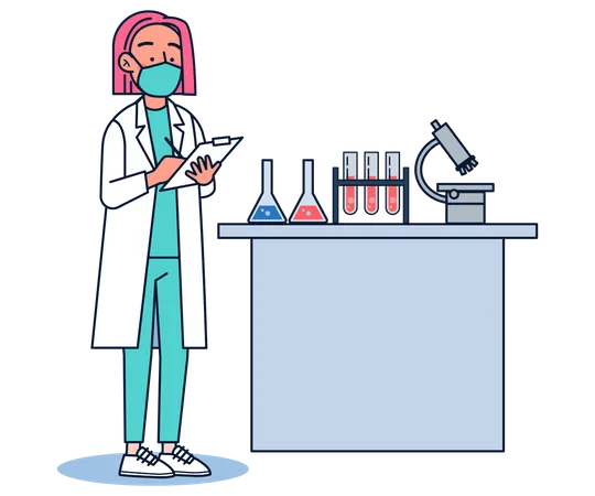 Femme scientifique  Illustration