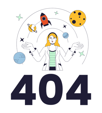 Une scientifique explore l’erreur 404 de la galaxie  Illustration