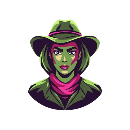 Femme scout  Illustration