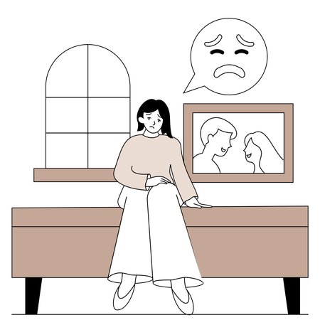 Femme seule  Illustration