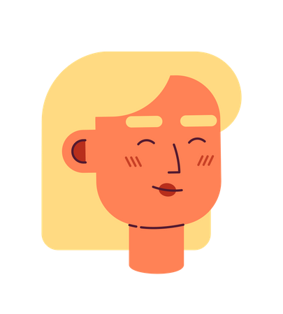 Femme souriante aux cheveux blonds  Illustration