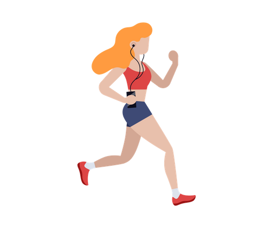 Femme sprint  Illustration