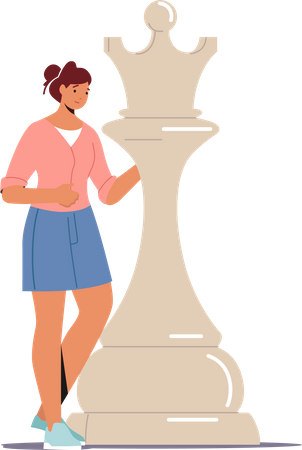Stand féminin chez Chess Queen  Illustration