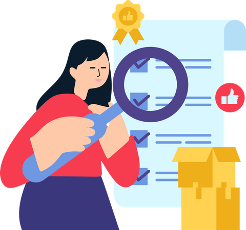 Examen de la certification Woman Check  Illustration