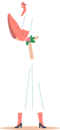 Femme mariée âgée  Illustration