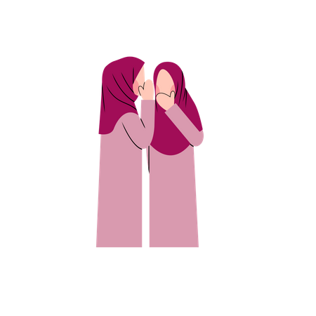 Femmes islamiques parlant  Illustration