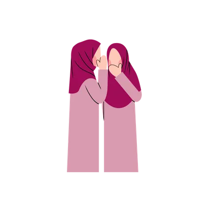 Femmes islamiques parlant  Illustration