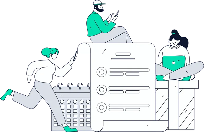Des femmes remplissant les détails de KYC  Illustration