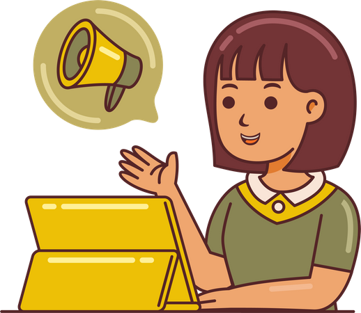 Femmes travaillant avec la conception marketing  Illustration