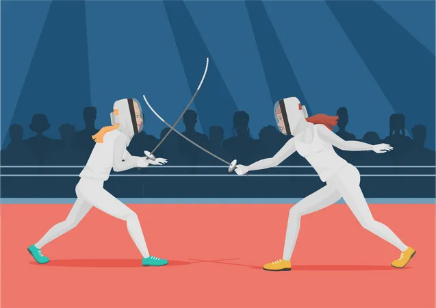 Fencing competition  イラスト