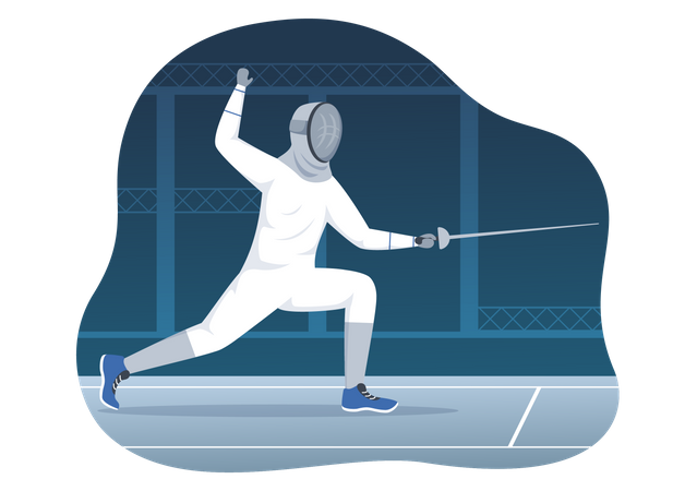 Fencing Player  Illustration