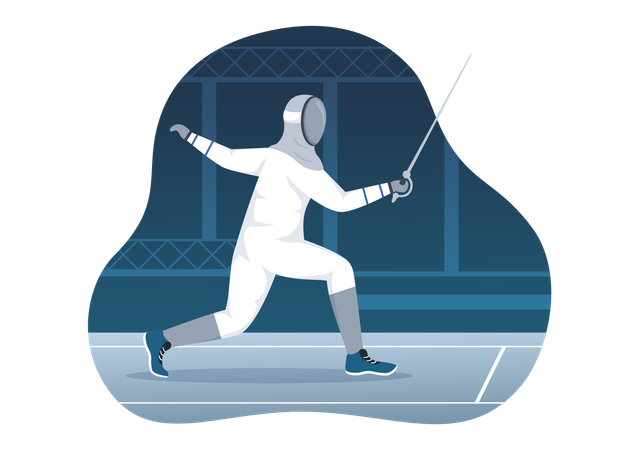 Fencing Player  Illustration