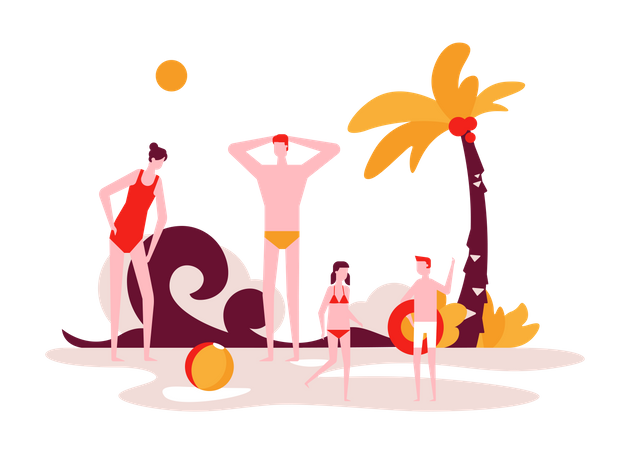 Feriado de Praia  Ilustração