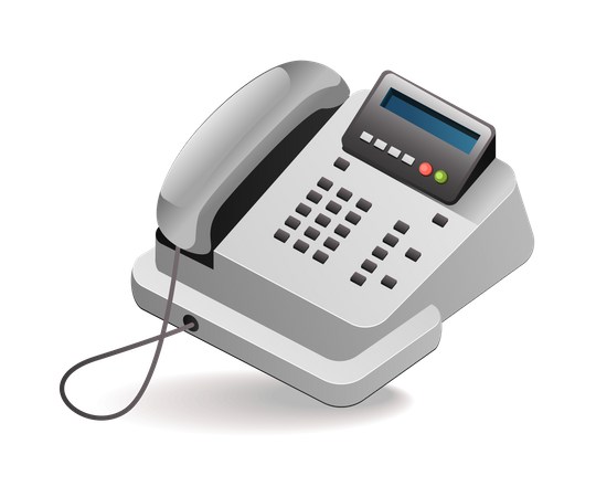 Ferramenta de chamadas e mensagens de fax  Ilustração