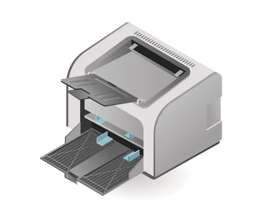 Ferramenta de impressão a laser de tecnologia  Ilustração