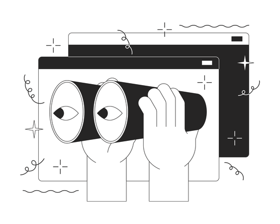 Ferramenta de pesquisa na web  Ilustração