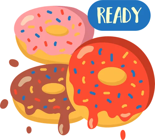 Fertige Donuts  Illustration