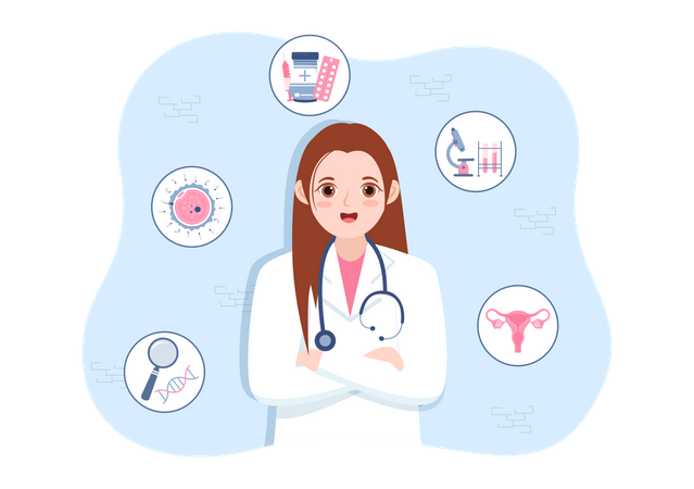 Fertility Clinic doctor  Illustration