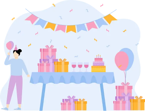 Festa de aniversário  Ilustração