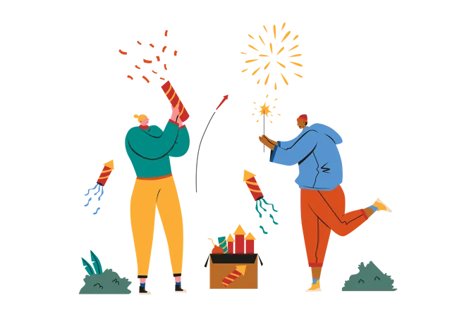 Festa de Ano Novo  Ilustração