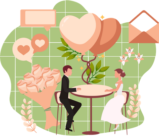 Festa de casamento  Ilustração