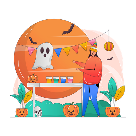 Festa de Halloween  Ilustração