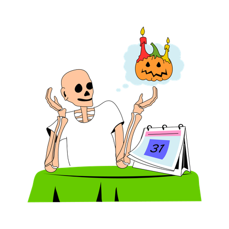 Celebração da festa de halloween  Ilustração