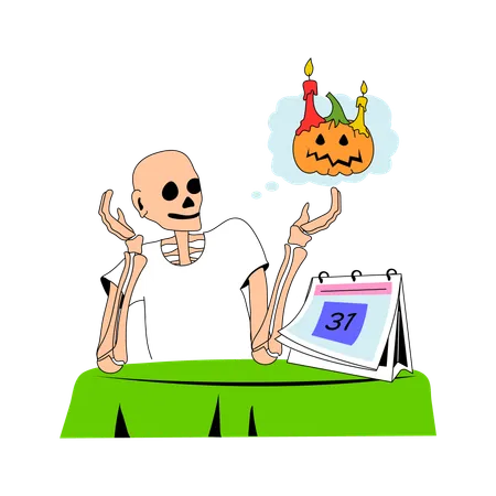 Celebração da festa de halloween  Ilustração