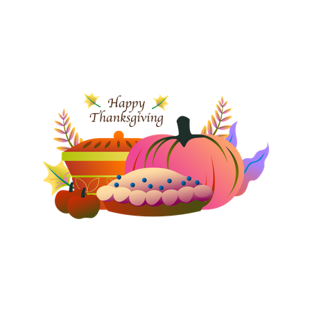 Fête de Thanksgiving  Illustration