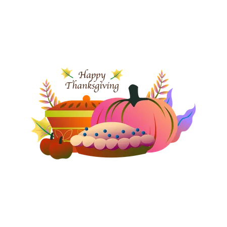 Fête de Thanksgiving  Illustration