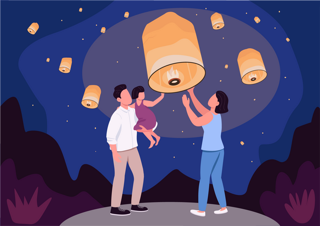 Festival das Lanternas  Ilustração