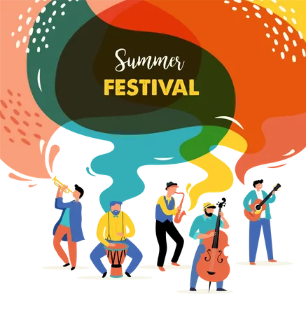 Festival de música de verão  Ilustração