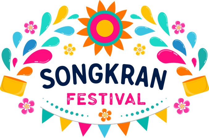 Festival Songkran  Ilustração