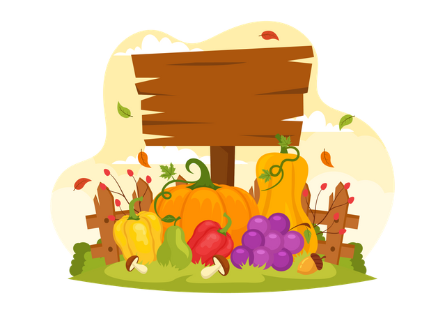 Festive Harvest Celebration  Illustration