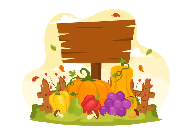Festive Harvest Celebration  Illustration
