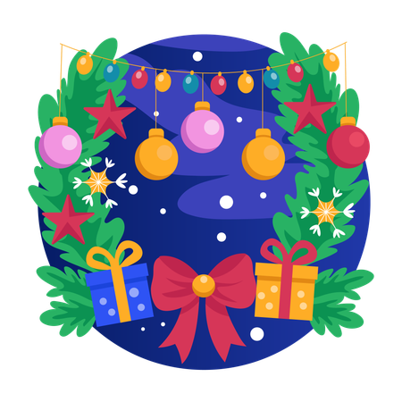 Festive ornaments  Illustration