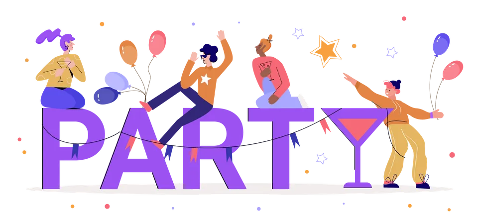 Faire la fête  Illustration