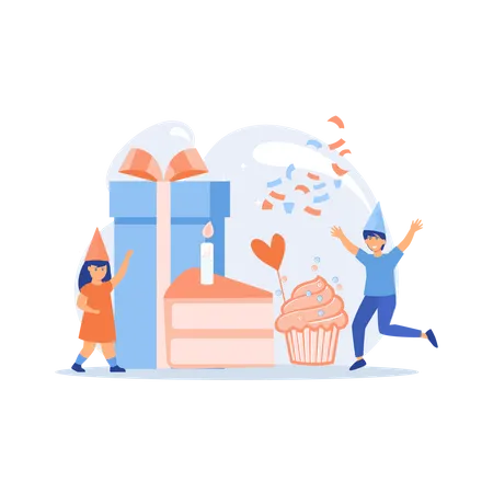 Fête d'anniversaire pour enfants  Illustration