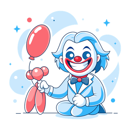 Clown de fête  Illustration