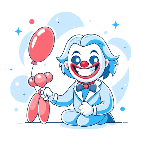 Clown de fête  Illustration