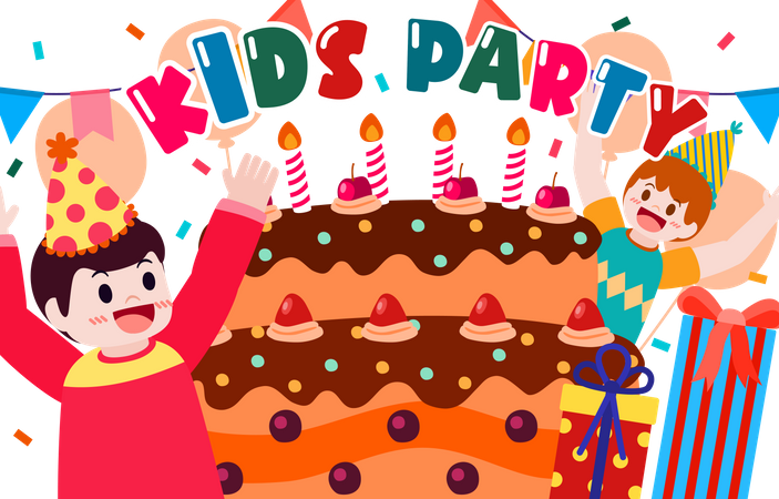 Fête d'anniversaire pour enfants  Illustration