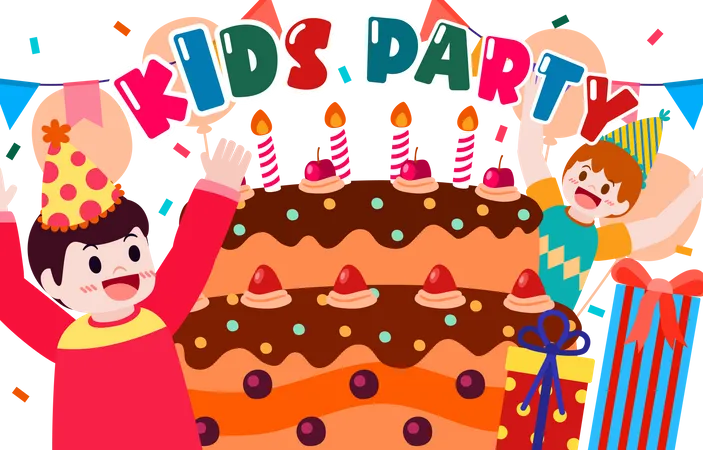 Fête d'anniversaire pour enfants  Illustration