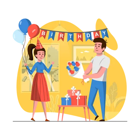 Fête d'anniversaire  Illustration