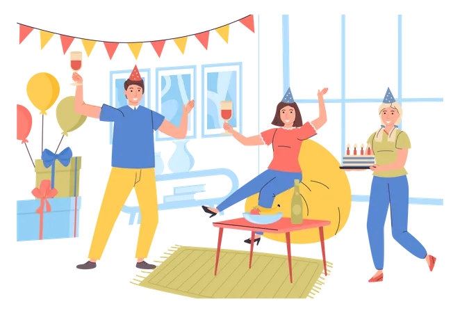 Fête d'anniversaire  Illustration