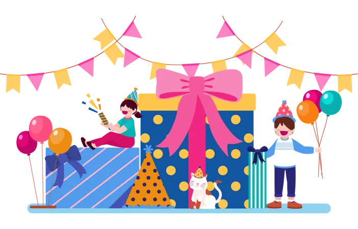 Fête d'anniversaire  Illustration