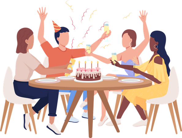 Fête d'anniversaire  Illustration