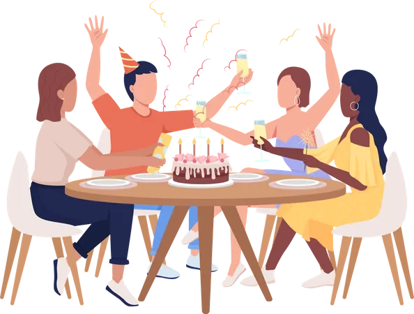 Fête d'anniversaire  Illustration