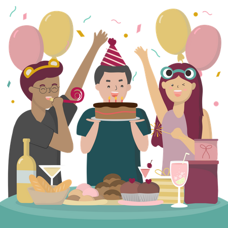 Fête d'anniversaire  Illustration